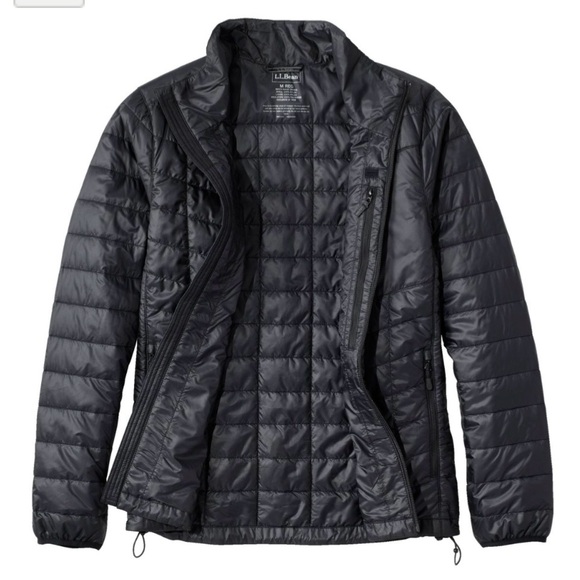 LL Bean Men's PrimaLoft Packaway Jacket- Black - Picture 3 of 10